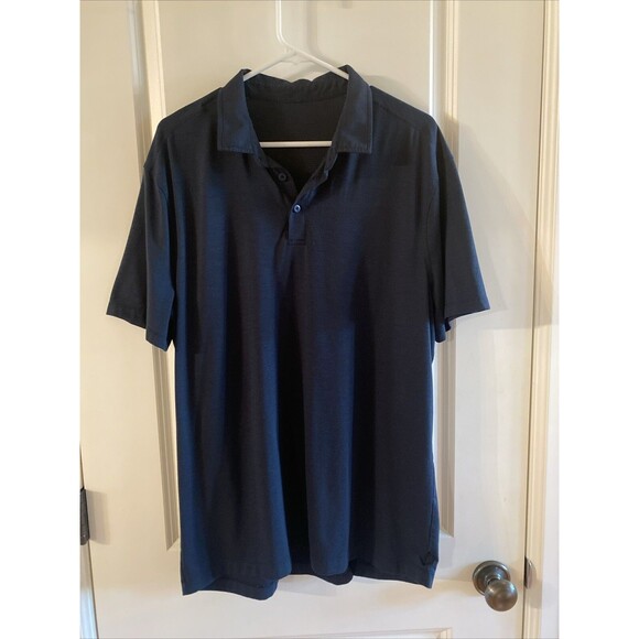 Lululemon‎ Men’s Polo Size Xl Short Sleeve Navy Blue - Picture 1 of 6